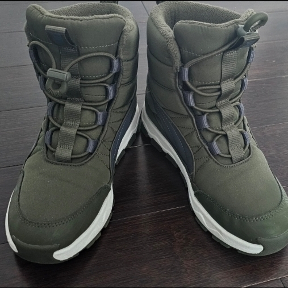 Puma Kids Olive Snow Boots